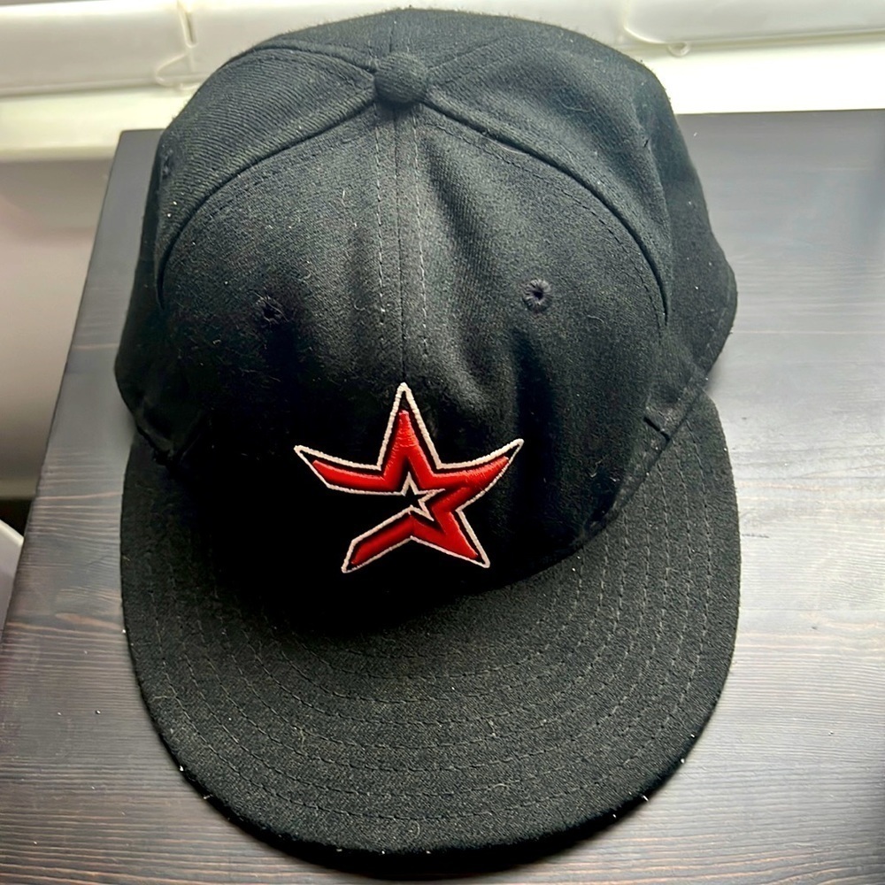 Vintage autographed / signed Houston ASTROS baseball Hat cap Sz 6 7/8 embroidery